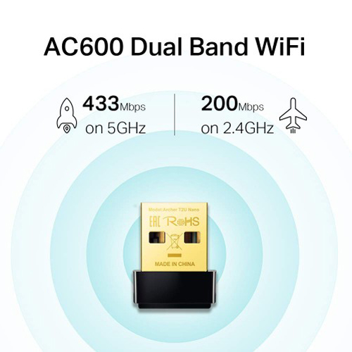 TP-Link Archer T2U 600Mbps Dual-Band Wireless Nano USB Adapter - Image 2